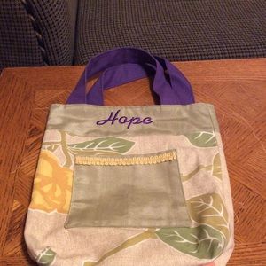 Small “Hope” tote bag